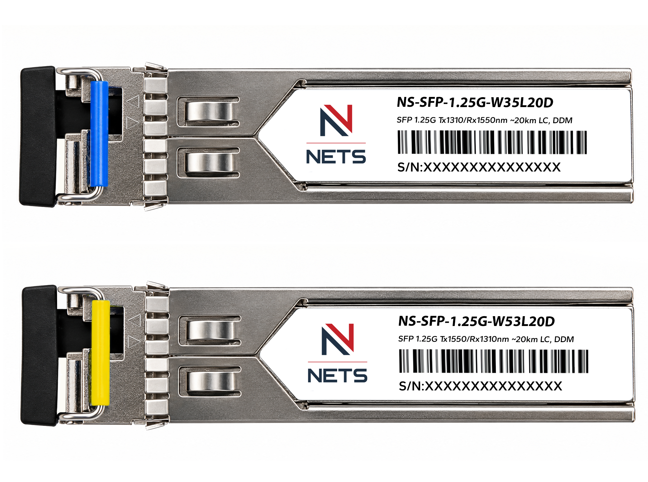 Оптический трансивер NS-SFP-1.25G-W53L20D, 1.25G Tx/Rx: 1550/1310nm 20km LC, DDM
