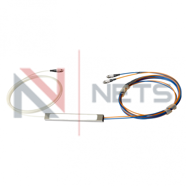 Сплиттер бескорпусный PLC 1/2, длина 1-1.5m, буфер 0.9mm - FC/UPC