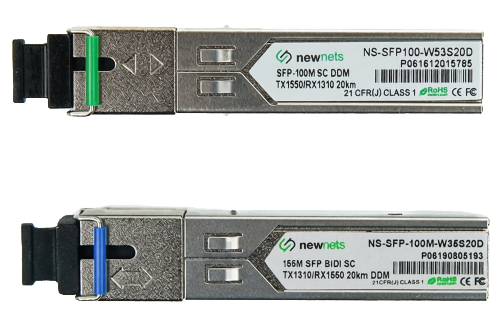 Оптический трансивер NS-SFP-100MB-W35S20D, Tx/Rx: 1310/1550nm 20km SC DDM