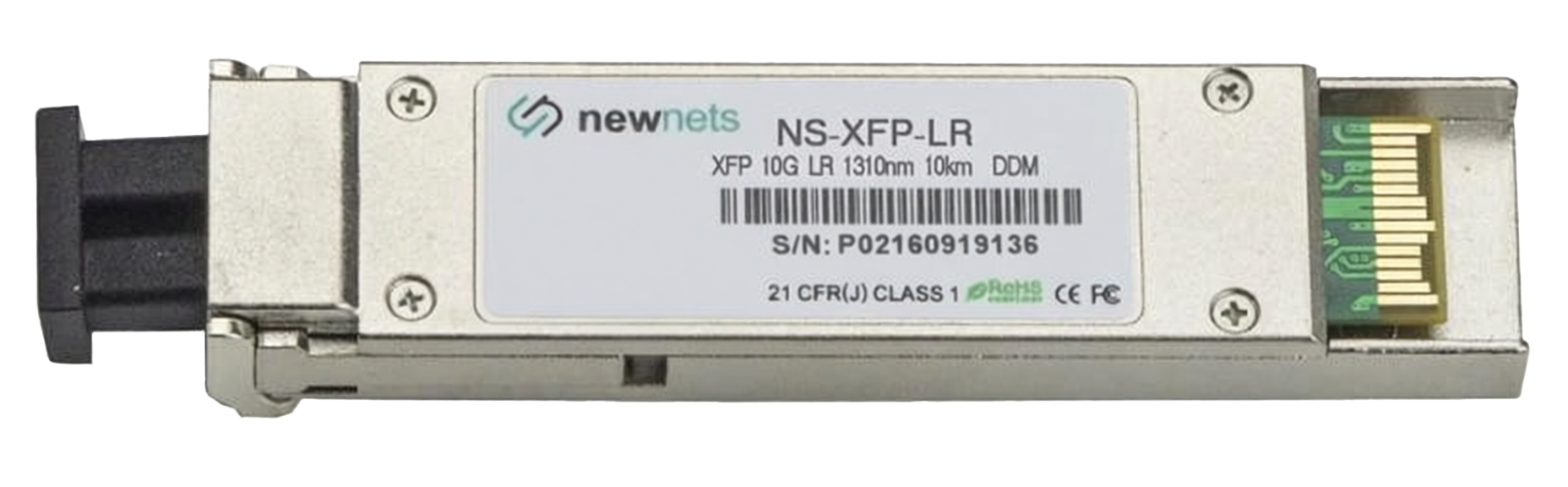 Оптический трансивер NS-XFP-10G-LR10D, дальность до 10km, длина волны 1310nm, LC, DDM