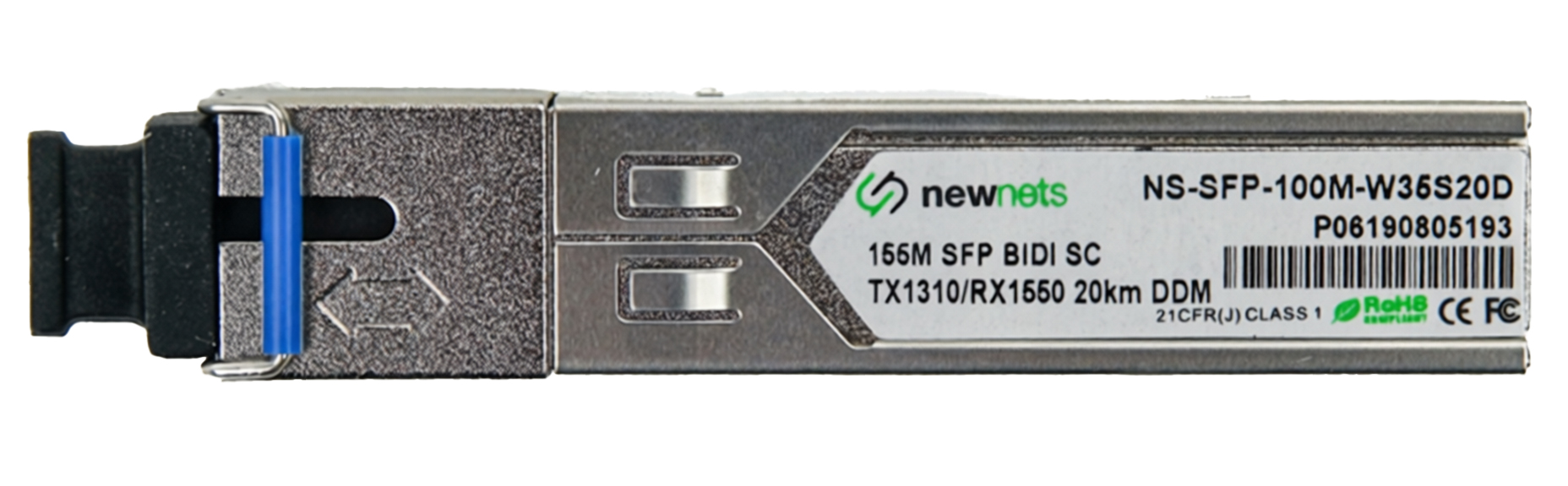 Оптический трансивер NS-SFP-100MB-W35S20D, Tx/Rx: 1310/1550nm 20km SC DDM