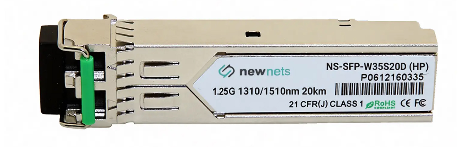 Модуль оптический NS-SFP-W35S20D, SFP 1.25G TX/RX: 1310/1550nm 20km SC DDM (HP)