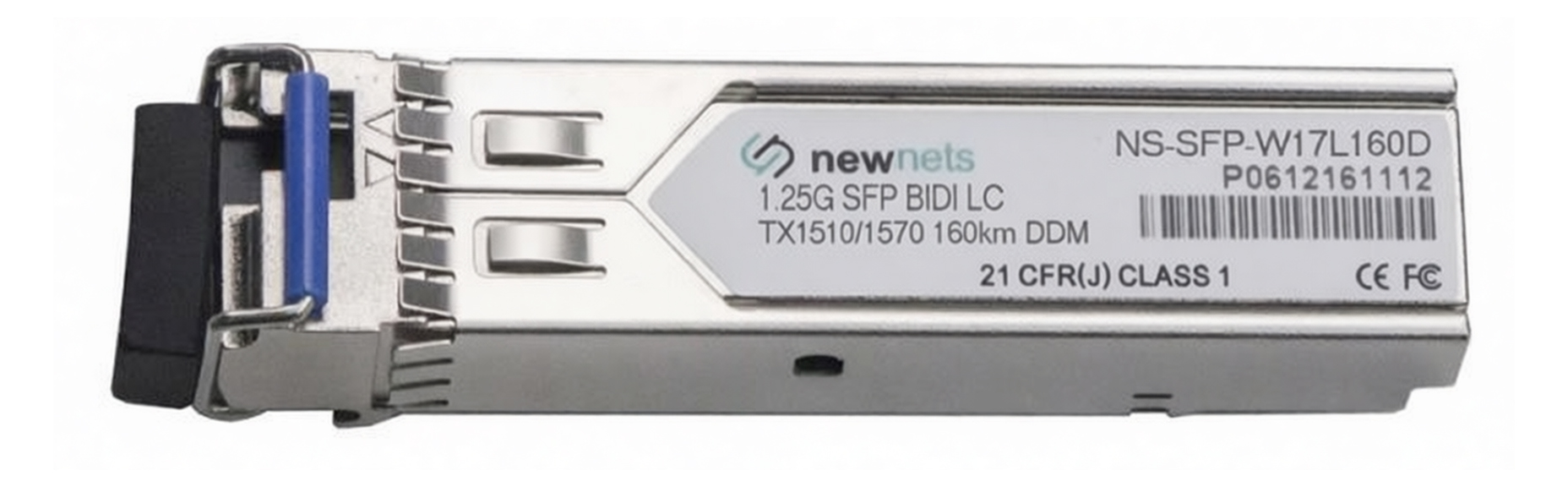 Оптический трансивер NS-SFP-1.25G-W17L160D, 1.25G Tx/Rx: 1510/1570nm 160km LC, DDM