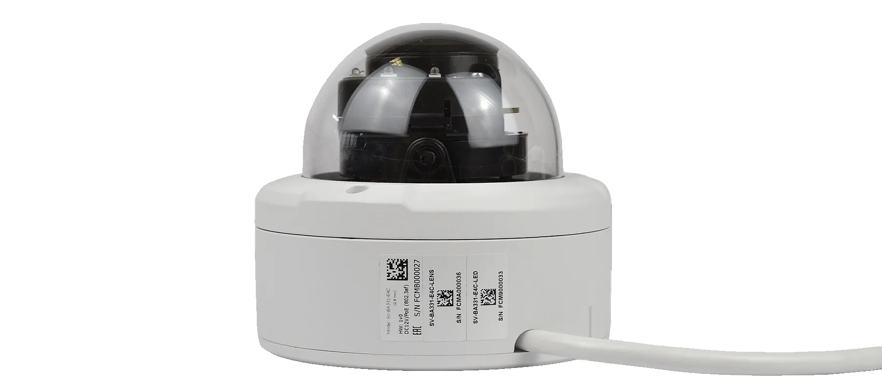 Проводная IP-камера SV-BA331-E4C с антивандальным купольным корпусом