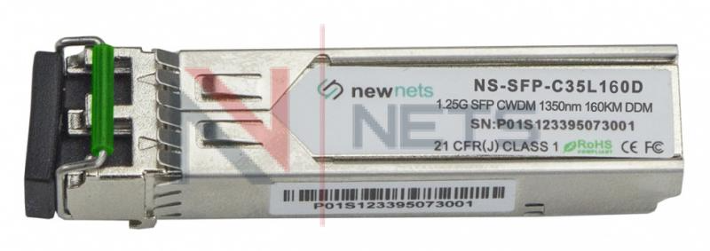 Оптический трансивер NS-SFP 1.25G CWDM, длина волны 1350nm, дальность 160km, LC, DDM