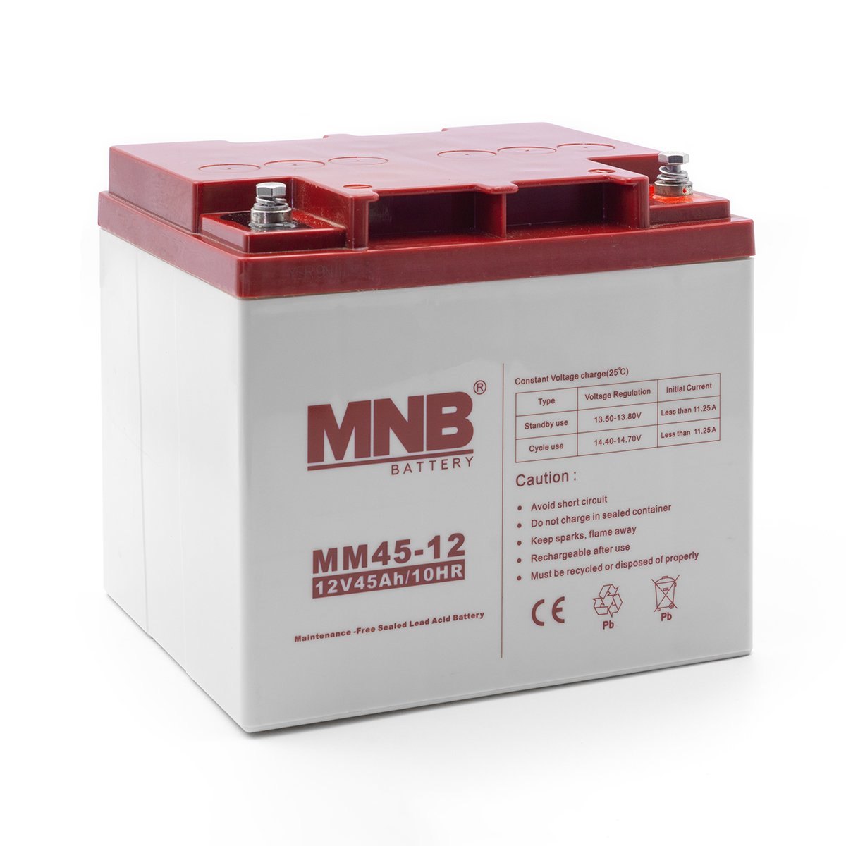 АКБ MNB MM45-12, 12В, 45А/ч, клеммы B4(M6)