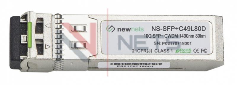 Оптический трансивер NS-SFP+ 10G CWDM, длина волны 1490nm, дальность 80km, LC, DDM