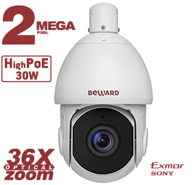 Купольная IP камера PTZ Beward SV2215-R36P2