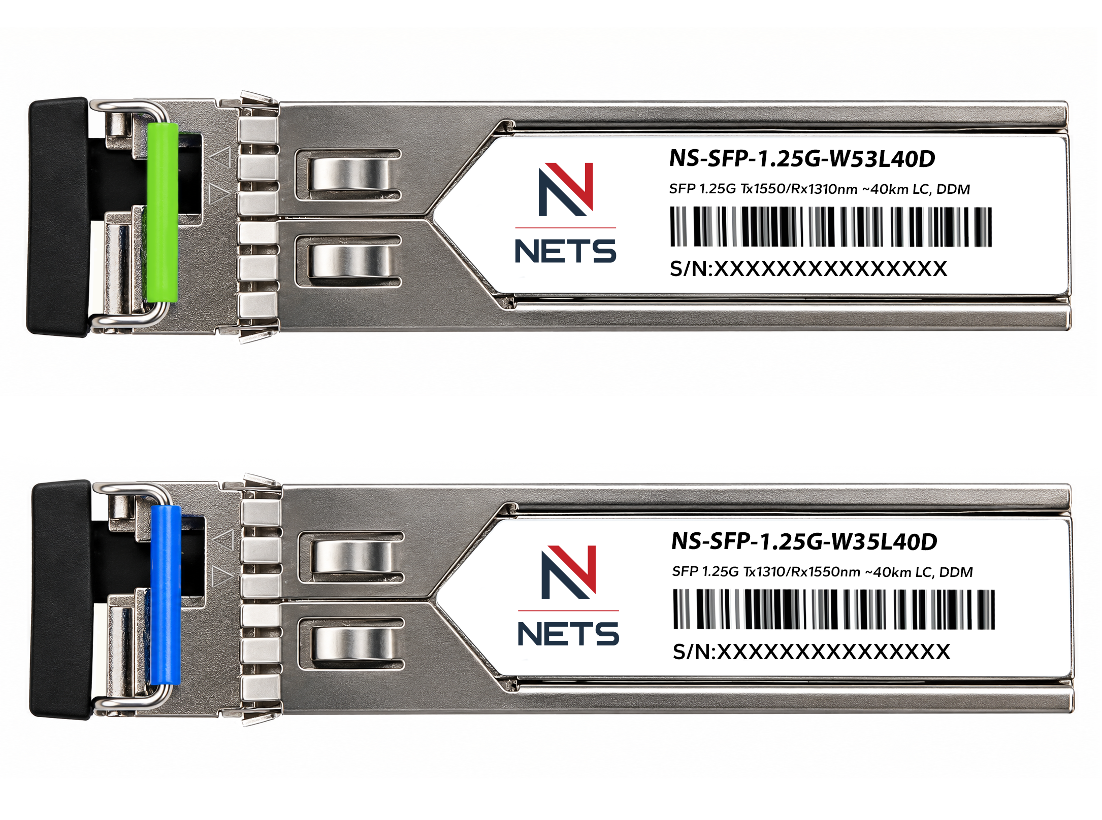 Оптический трансивер NS-SFP-1.25G-W53L40D, 1.25G Tx/Rx: 1550/1310nm 40km LC, DDM