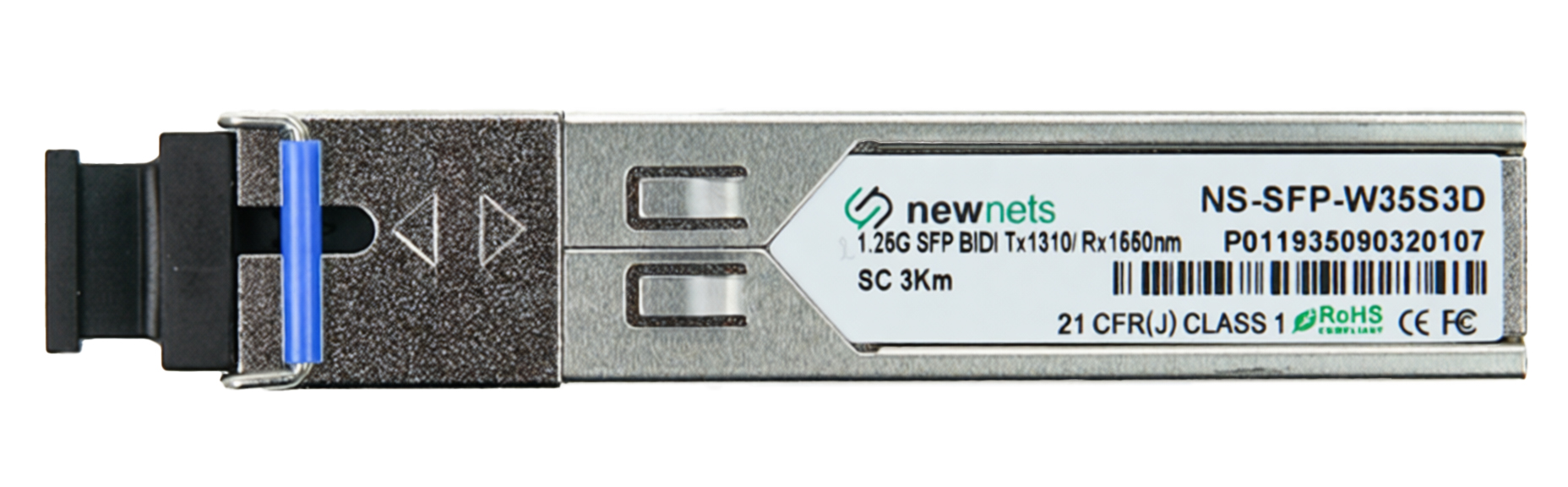 Оптический трансивер NS-SFP-1.25G-W35S3D, 1.25G Tx/Rx: 1310/1550nm 3km SC, DDM