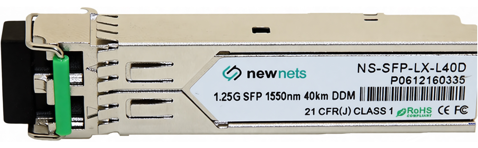 Оптический трансивер NS-SFP-1.25G-EX40D дальность до 40km, длина волны 1550nm, LC, DDM