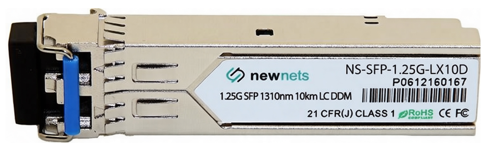 Оптический трансивер NS-SFP-1.25G-LX10D дальность до 10km, длина волны 1310nm, LC, DDM