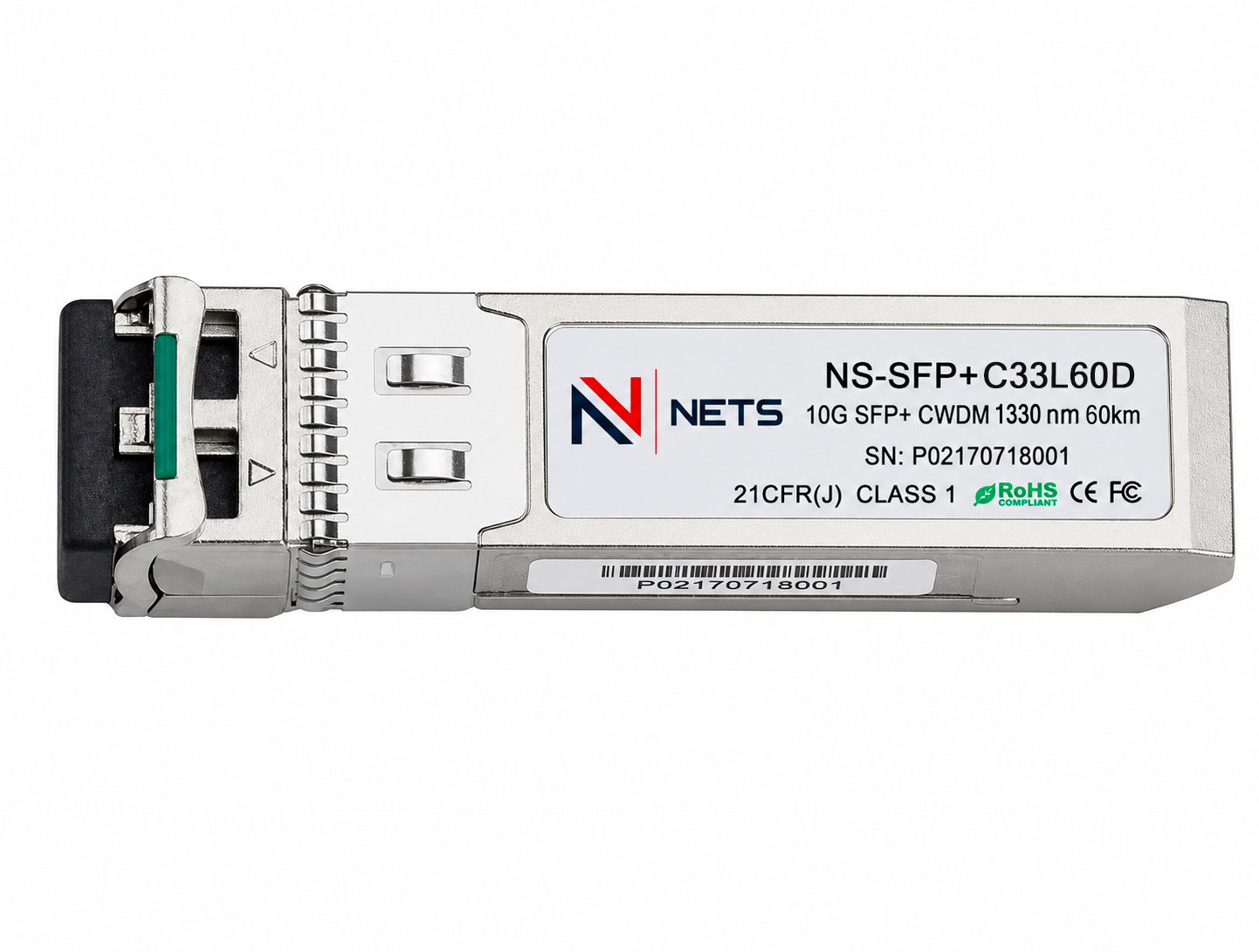Оптический трансивер NS-SFP+ 10G CWDM, длина волны 1330nm, дальность 60km, LC, DDM