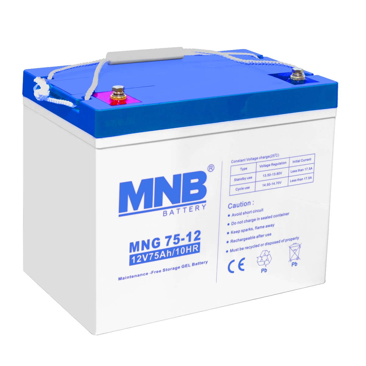 АКБ MNB MNG75-12, 12В, 75А/ч, клеммы B5(M6), гелевый