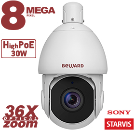 Купольная IP камера PTZ Beward SV5020-R36