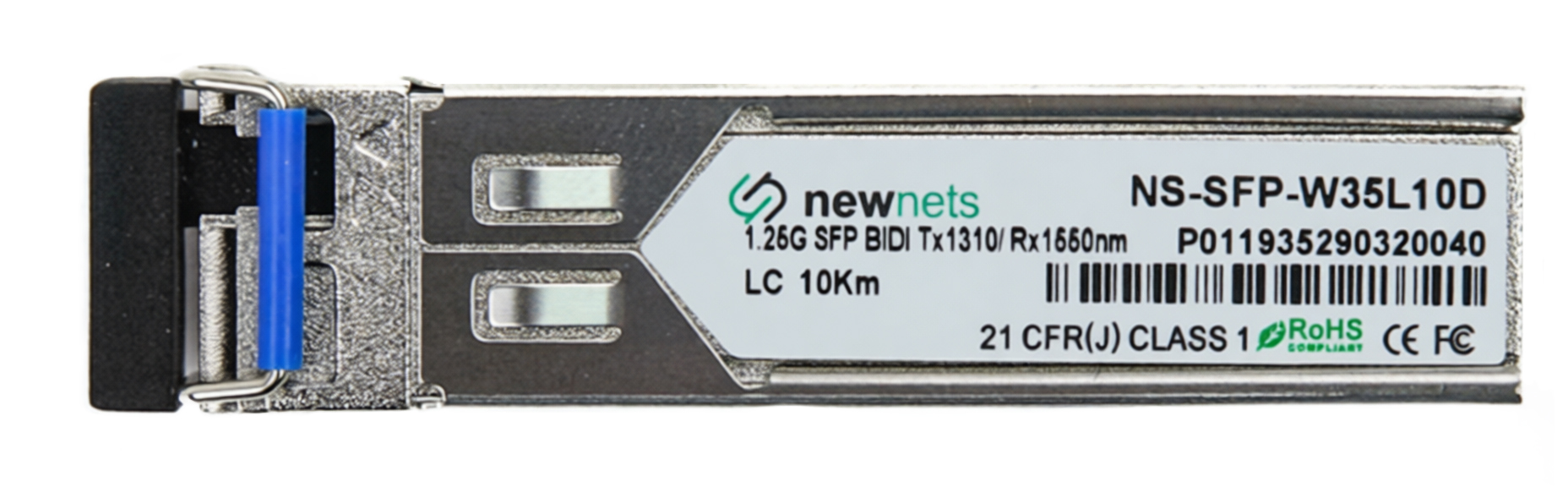 Оптический трансивер NS-SFP-1.25G-W35L10D, 1.25G Tx/Rx: 1310/1550nm 10km LC, DDM