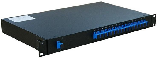 Оптический мультиплексор CWDM 2x8 длины волн 1470-1610nm, (LC/UPC), COM+UPG (LC/UPC) DUPLEX, Rack