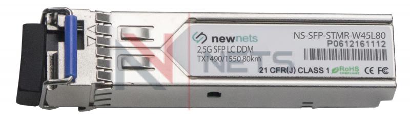 SFP модуль STM-1/STM-4/STM-16 (80km), simplex LC connector, TX1490/RX1550 nm