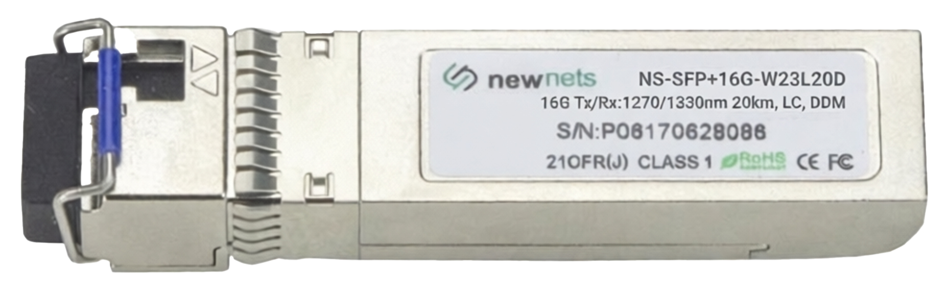 Оптический трансивер NS-SFP+16G-W23L20D, 16G Tx/Rx:1270/1330nm 20km, LC, DDM