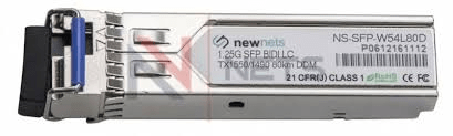 Оптический трансивер NS-SFP-1.25G-W54L80D, 1.25G Tx/Rx: 1550/1490nm 80km LC, DDM