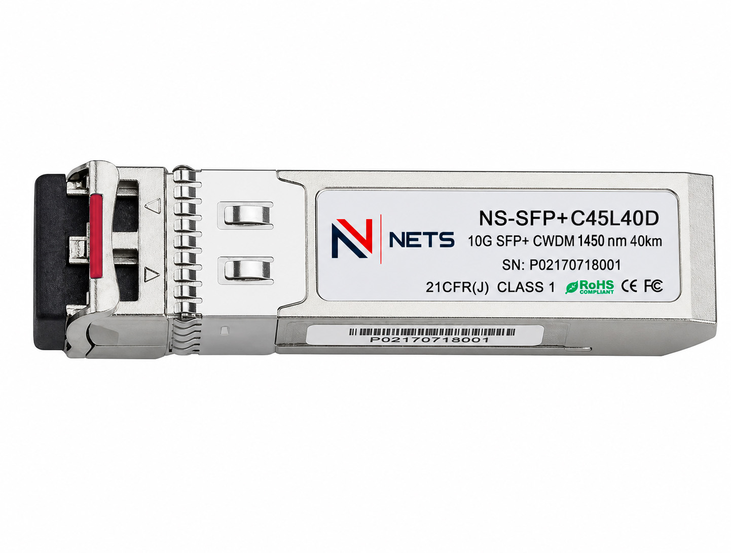 Оптический трансивер NS-SFP+ 10G CWDM, длина волны 1450nm, дальность 40km, LC, DDM