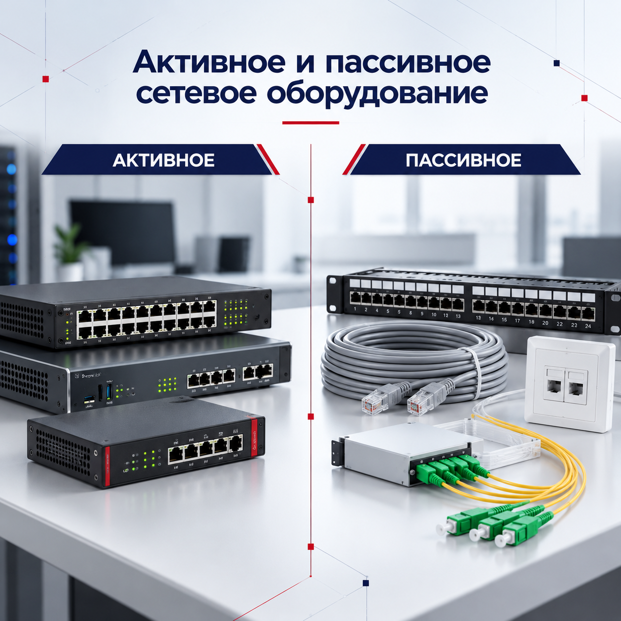 Активное и пассивное сетевое оборудование: различия и классификация