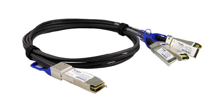 Оптический трансивер NS-QSFP+28-100G-4хSFP28-DAC-A1, соединительный шнур DAC 1m