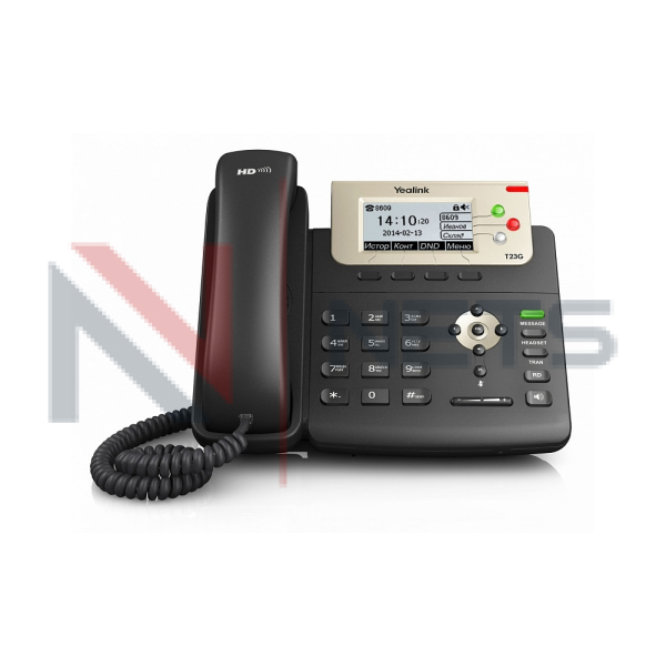 IP-телефон Yealink SIP-T23G, 3 аккаунта, BLF, PoE, GigE