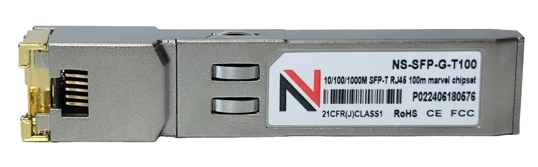 Медный трансивер NS-SFP-G-T100 Base-T, RJ-45, 10/100/1000MB, 100m