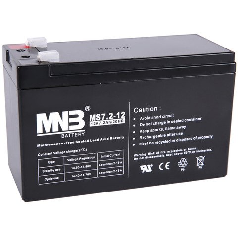 АКБ MNB MS7.2-12 F2, 12В, 7,2А/ч, клеммы F2