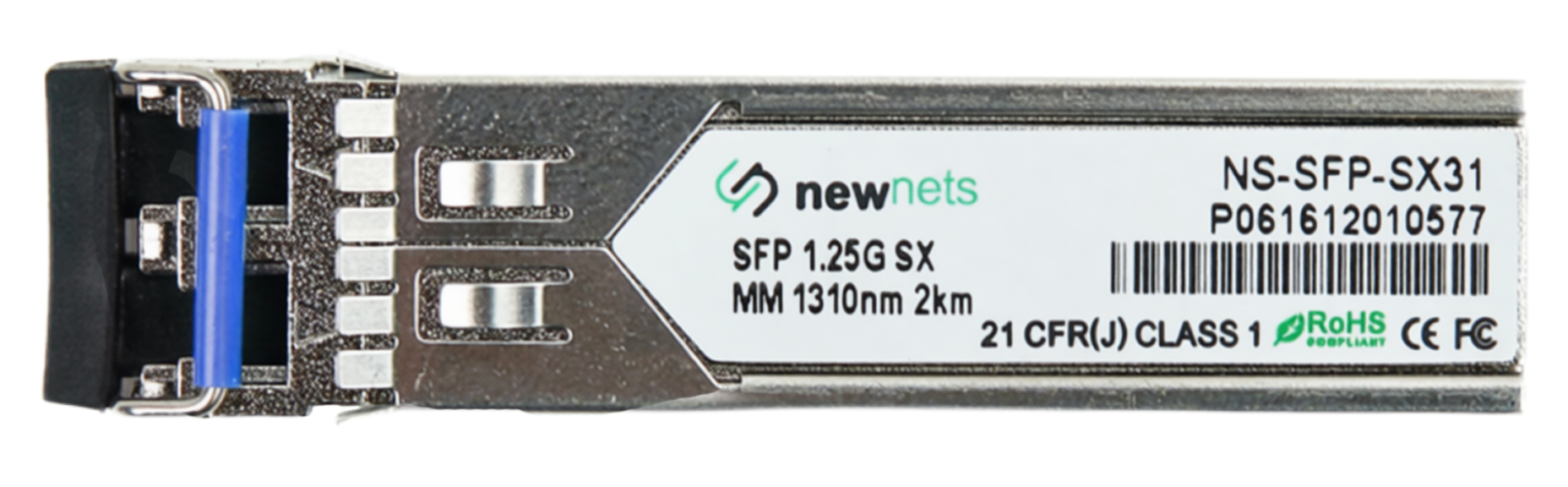 Оптический трансивер NS-SFP-1.25G-SX31 дальность до 2km, длина волны 1310nm, MM, LC