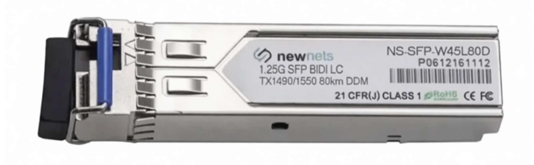 Оптический трансивер NS-SFP-1.25G-W45L80D, 1.25G Tx/Rx: 1490/1550nm 80km LC, DDM