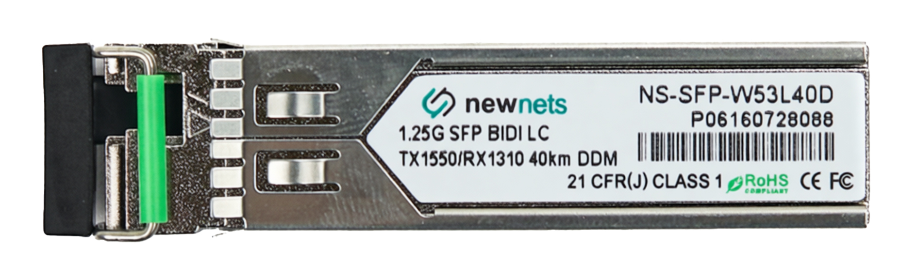 Оптический трансивер NS-SFP-1.25G-W53L40D, 1.25G Tx/Rx: 1550/1310nm 40km LC, DDM