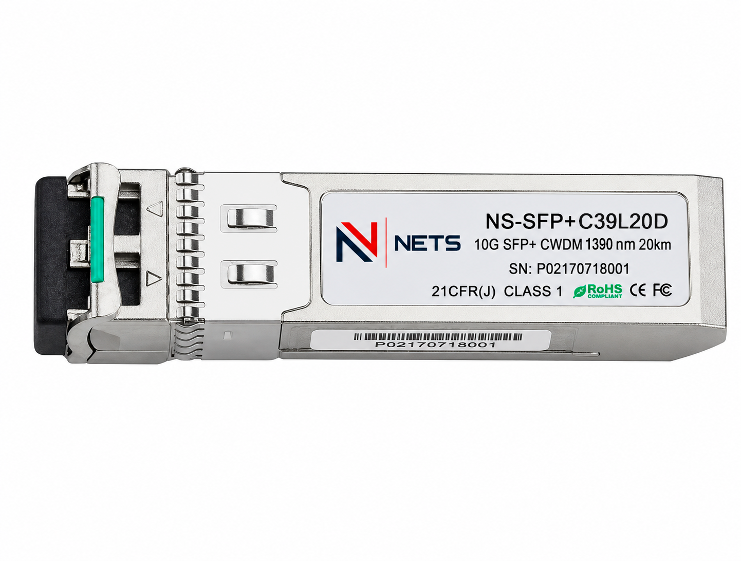 Оптический трансивер NS-SFP+ 10G CWDM, длина волны 1390nm, дальность 20km, LC, DDM, DFB