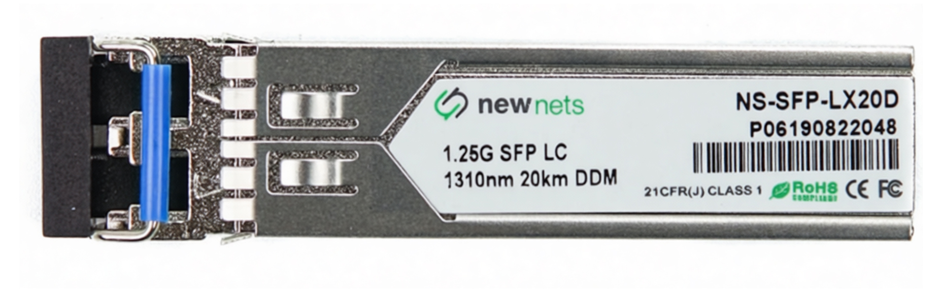 Оптический трансивер NS-SFP-1.25G-LX20D дальность до 20km, длина волны 1310nm, LC, DDM