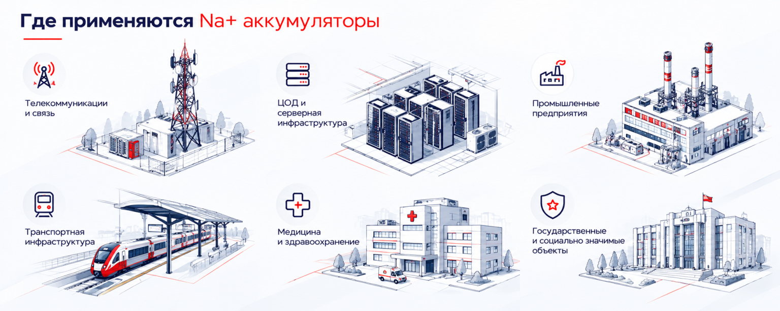 Области применения_Na+ аккумуляторов