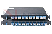 Оптический мультиплексор двухволоконный DWDM 2x40, каналы 21-60, (LC/UPC), COM (LC/UPC), RACK