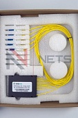 Оптический мультиплексор CWDM 1x8 длины волн 1470-1610nm, (LC/UPC), COM+EXP (LC/UPC), ABS Box