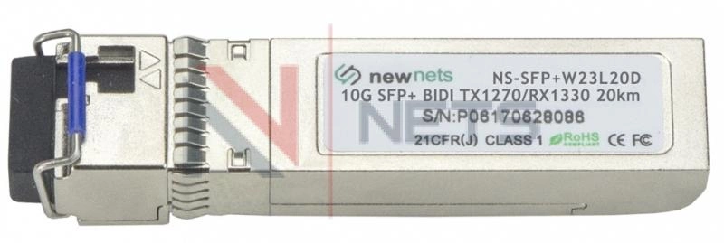 Оптический трансивер NS-SFP+W23L20D, 10G Tx/Rx:1270/1330nm 20km, LC, DDM